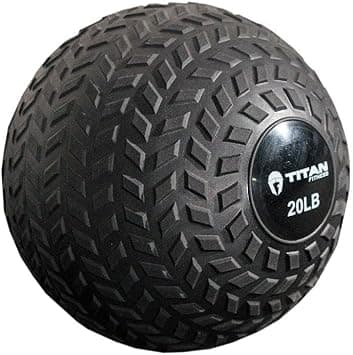 Titan Fitness Rubber Tread Slam Ball, Dead Bounce, Weight Workout - Throw, Catch, Slam, Twist